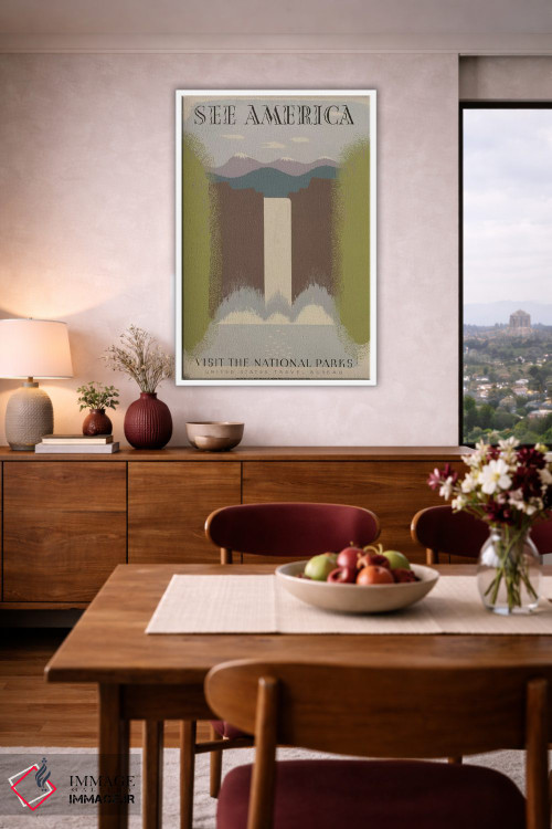 تابلو مدرن "از پارک های ملی دیدن کنید" اثر کتابخانه کنگره - D3W