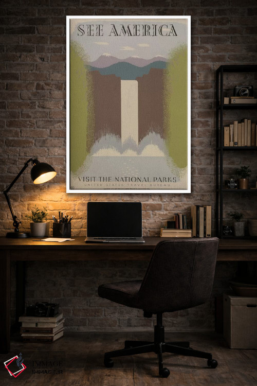 تابلو مدرن "از پارک های ملی دیدن کنید" اثر کتابخانه کنگره - D2W