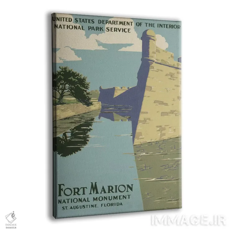 تابلو مدرن "بنای ملی فورت ماریون، سنت آگوستین، فلوریدا" اثر کتابخانه کنگره - نمای پرسپکتیو محصول