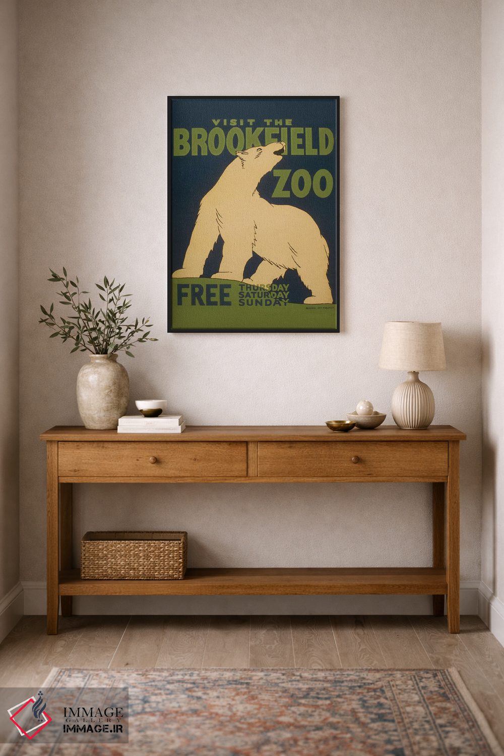 تابلو مدرن "از باغ وحش بروکفیلد دیدن کنید" اثر کتابخانه کنگره - D2B