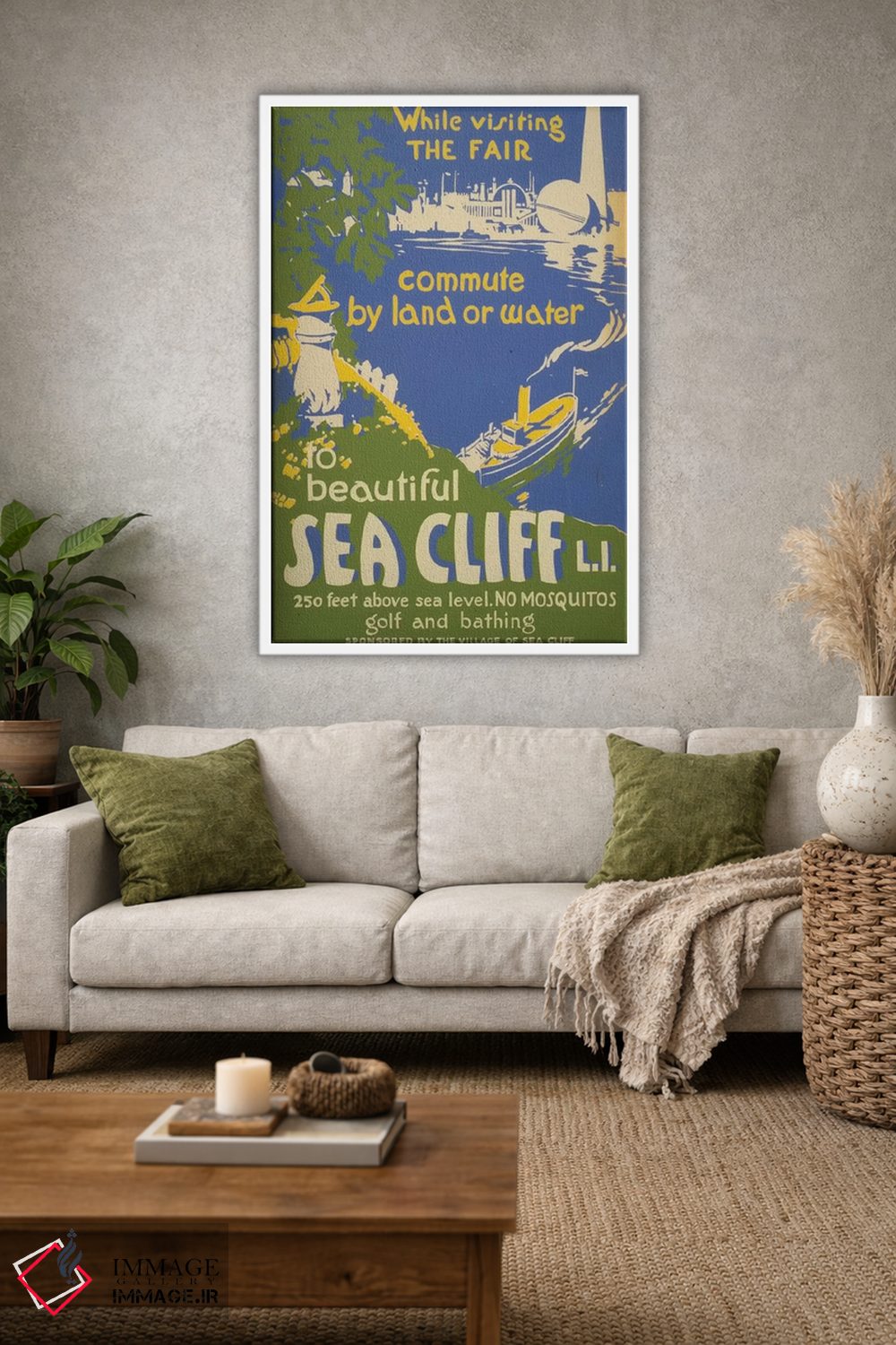 تابلو دکوراتیو "از سی کلیف، لانگ آیلند دیدن کنید" اثر کتابخانه کنگره - D1W
