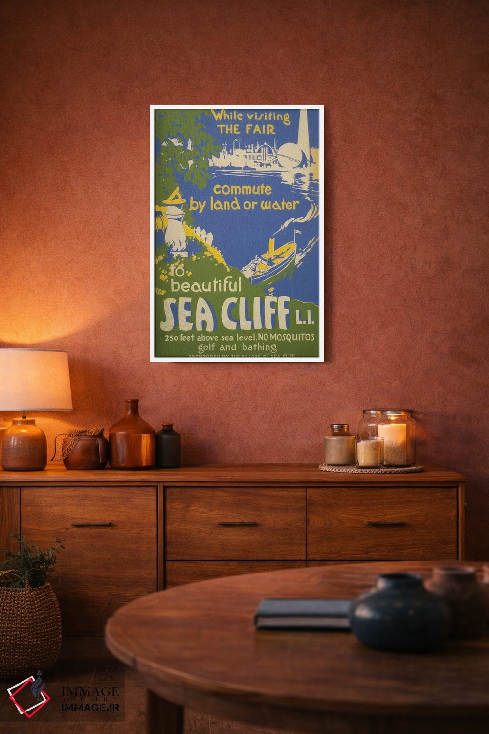 تابلو دکوراتیو "از سی کلیف، لانگ آیلند دیدن کنید" اثر کتابخانه کنگره - D3W