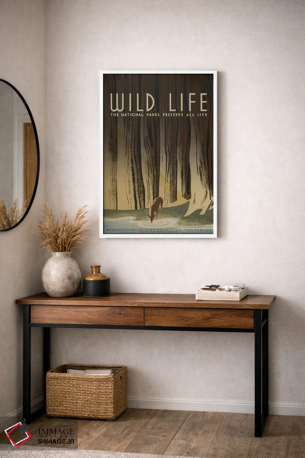 تابلو مدرن "حیات وحش" اثر کتابخانه کنگره - D2W
