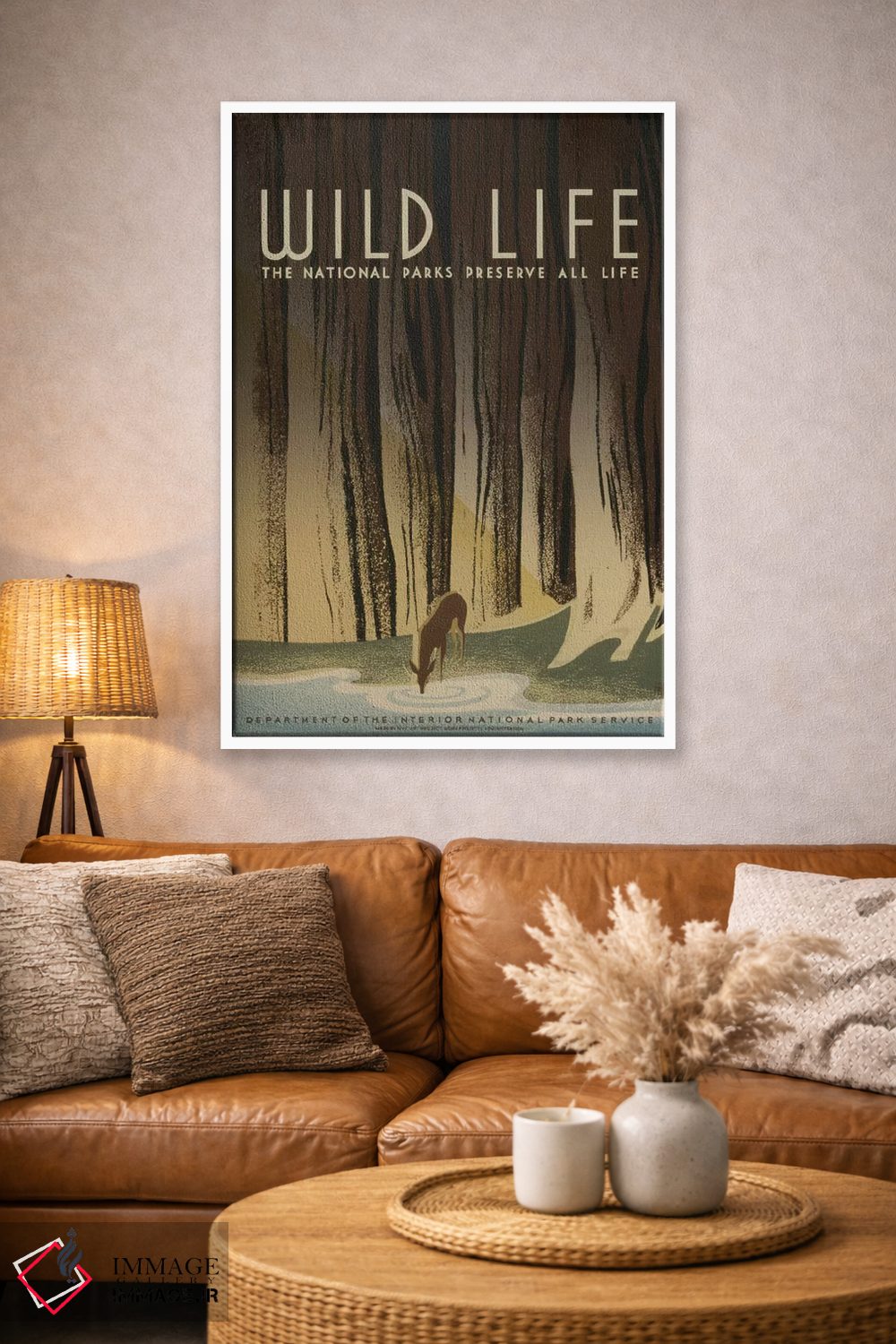 تابلو مدرن "حیات وحش" اثر کتابخانه کنگره - D3W