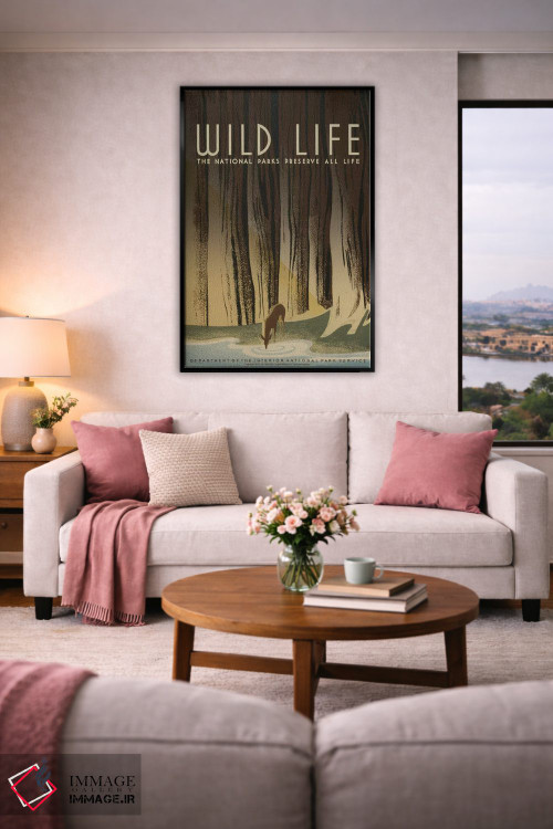 تابلو مدرن "حیات وحش" اثر کتابخانه کنگره - D5B