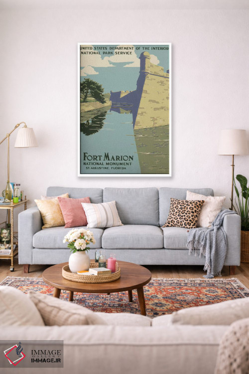 تابلو مدرن "بنای ملی فورت ماریون، سنت آگوستین، فلوریدا" اثر کتابخانه کنگره - D1W