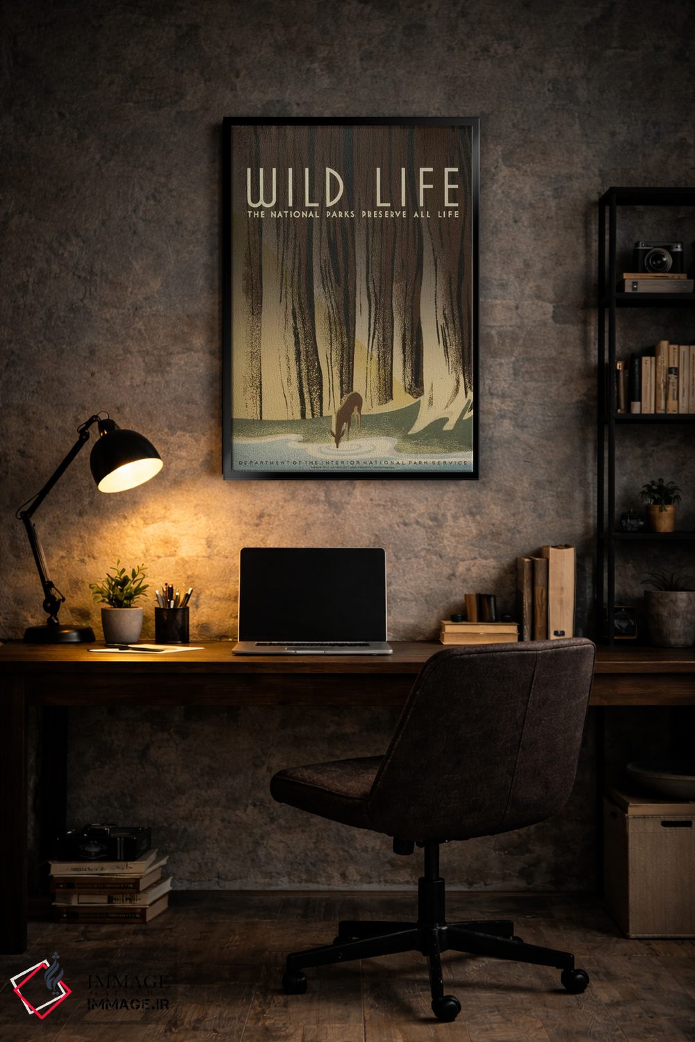 تابلو مدرن "حیات وحش" اثر کتابخانه کنگره - D6B