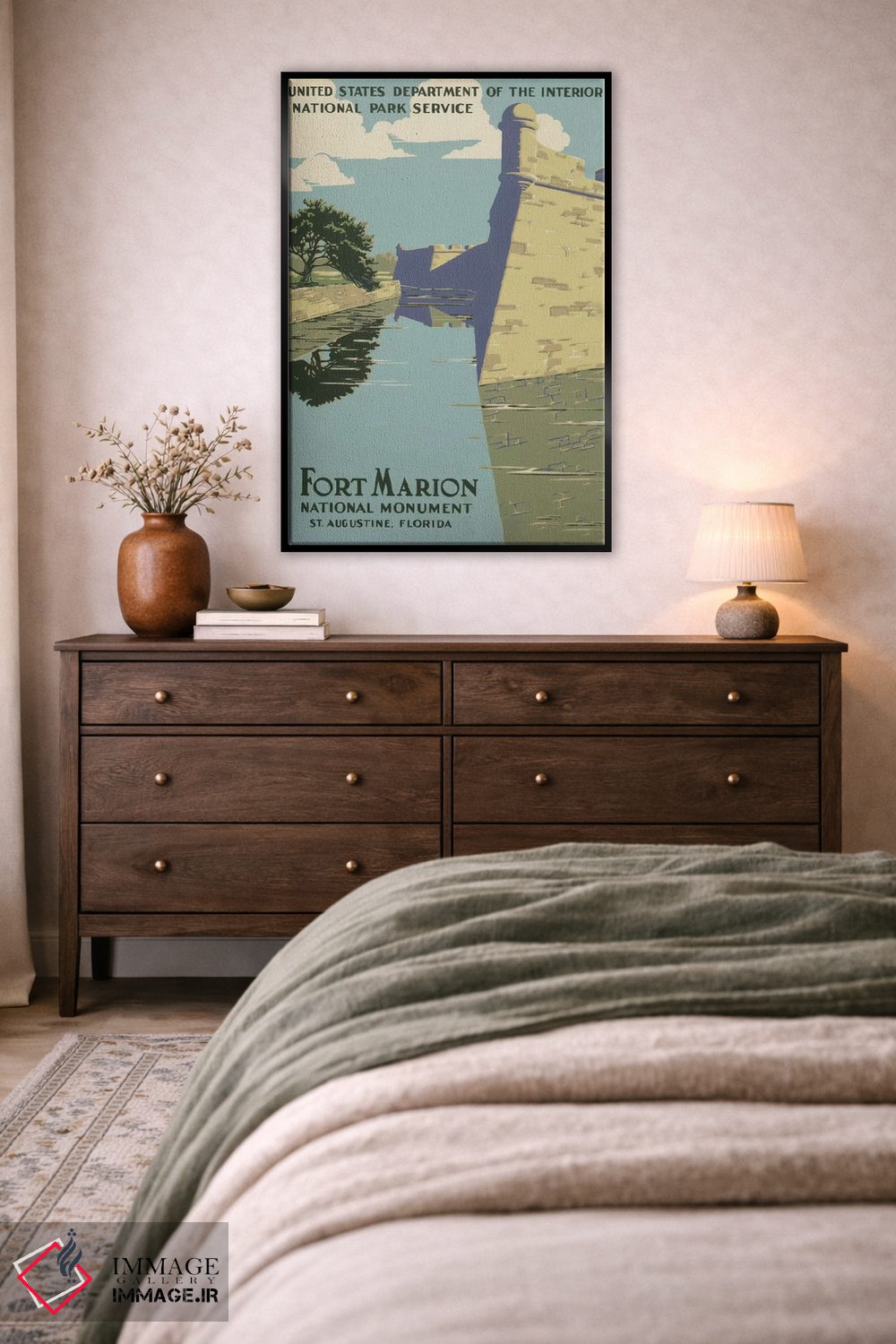 تابلو مدرن "بنای ملی فورت ماریون، سنت آگوستین، فلوریدا" اثر کتابخانه کنگره - D5B