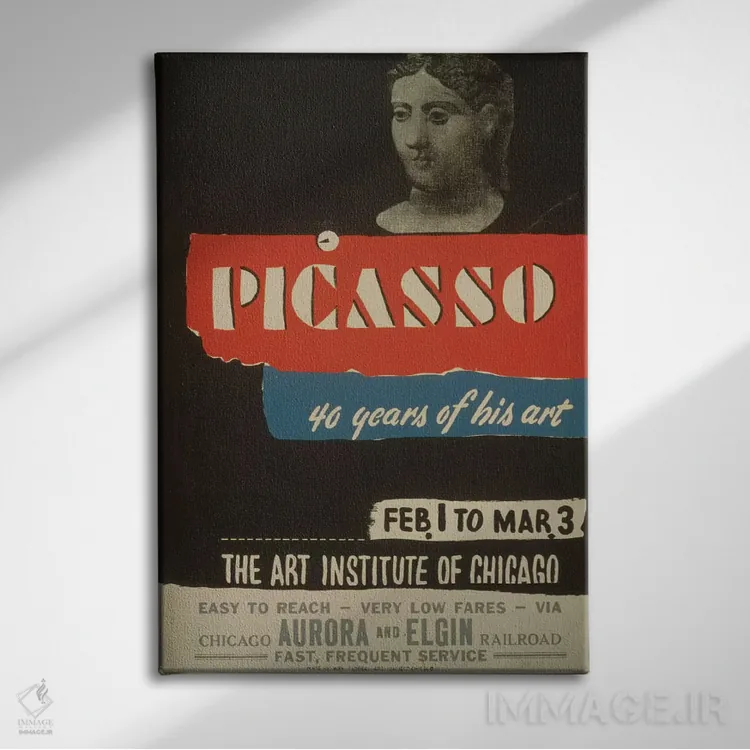 تابلو مدرن "پروژه هنری WPA: پیکاسو" اثر کتابخانه کنگره - نمای روبهرو روی دیوار
