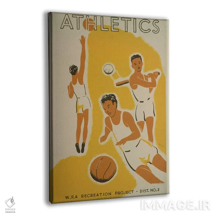 تابلو مدرن "پروژه تفریحی WPA: ورزش ۲" اثر کتابخانه کنگره - نمای پرسپکتیو محصول