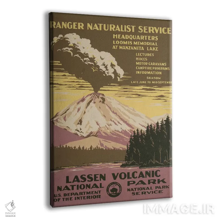 تابلو مدرن "پارک ملی آتشفشانی لاسن " اثر کتابخانه کنگره - نمای پرسپکتیو محصول