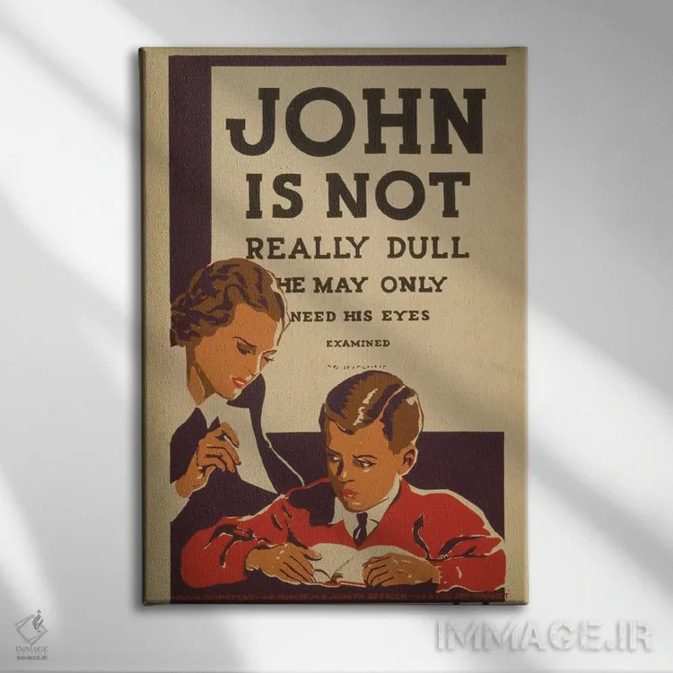 تابلو دکوراتیو "چشم هایت را معاینه کن" اثر کتابخانه کنگره - نمای روبهرو روی دیوار