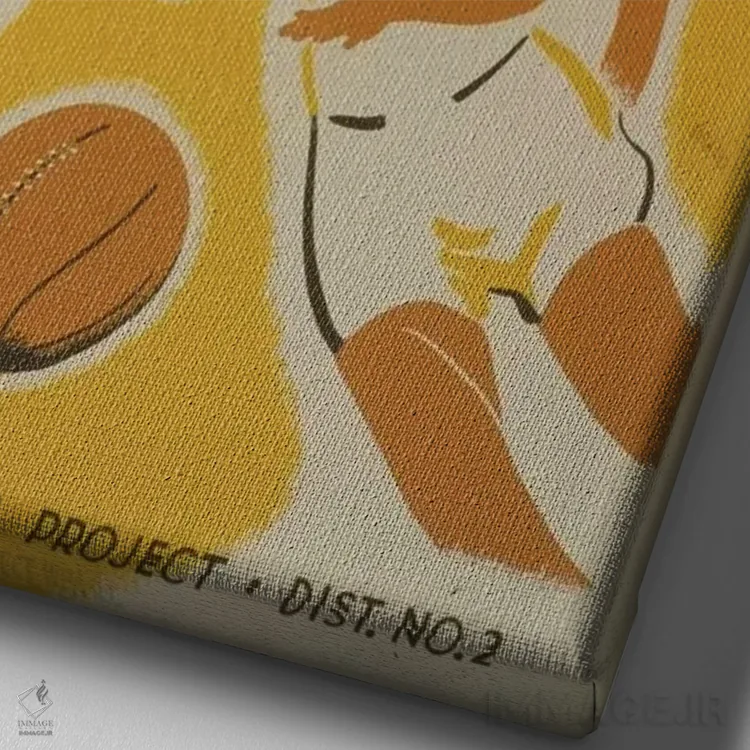 تابلو مدرن "پروژه تفریحی WPA: ورزش ۲" اثر کتابخانه کنگره - نمای نزدیک بافت بوم