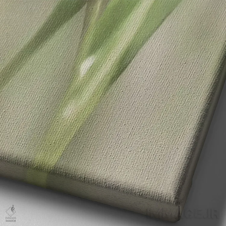 تابلو دکوراتیو گل کالای صورتی اثر لری دیتر - نمای نزدیک بافت بوم