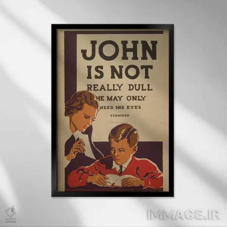 تابلو دکوراتیو "چشم هایت را معاینه کن" اثر کتابخانه کنگره - نمای قابدار مشکی