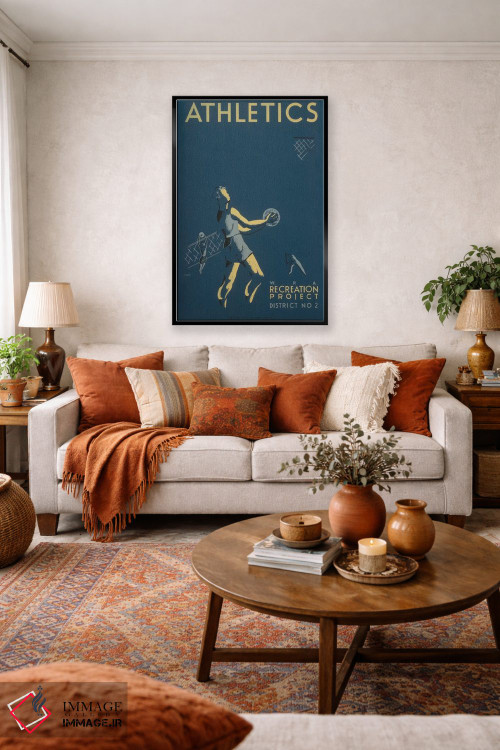 تابلو مدرن "پروژه تفریحی WPA: ورزش ۱" اثر کتابخانه کنگره - D4B