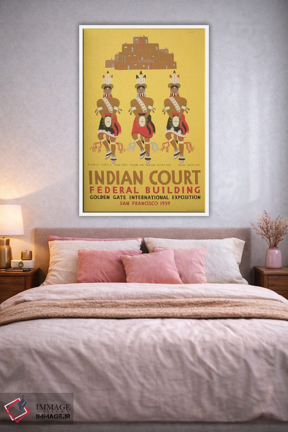 تابلو دکوراتیو "پروژه هنری WPA: دادگاه هندی" اثر کتابخانه کنگره - D1W