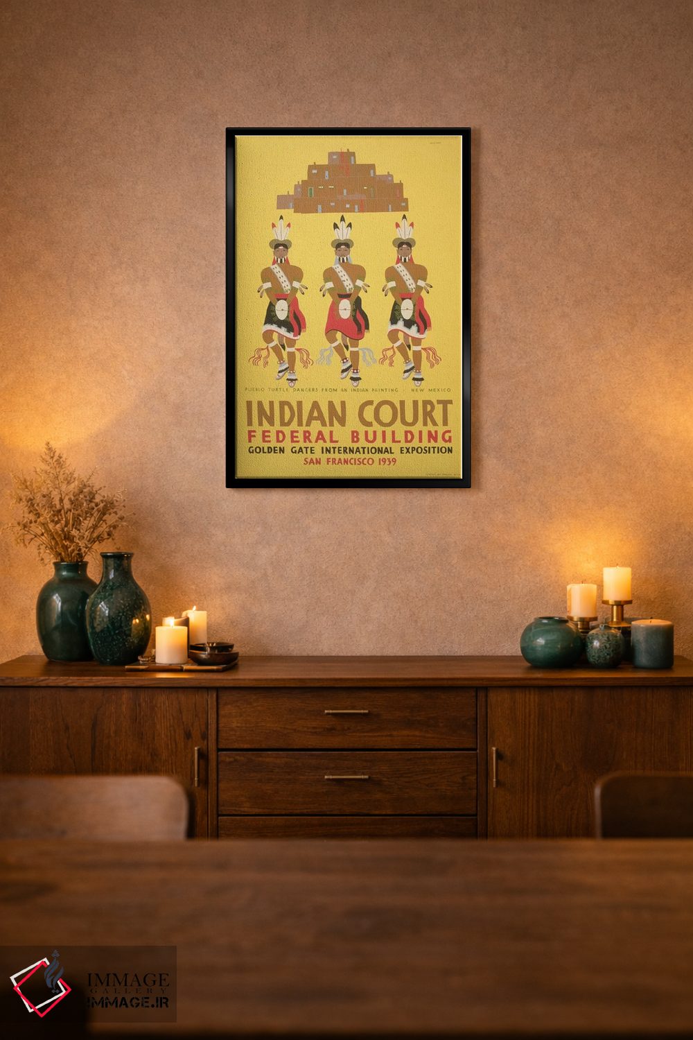 تابلو دکوراتیو "پروژه هنری WPA: دادگاه هندی" اثر کتابخانه کنگره - D2B