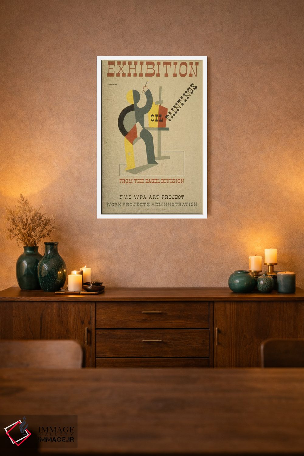 تابلو مدرن "پروژه هنری WPA: نقاشی های رنگ روغن از بخش ایزل" اثر کتابخانه کنگره - D2W