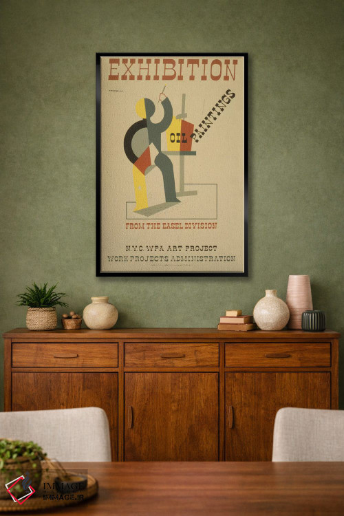 تابلو مدرن "پروژه هنری WPA: نقاشی های رنگ روغن از بخش ایزل" اثر کتابخانه کنگره - D3B