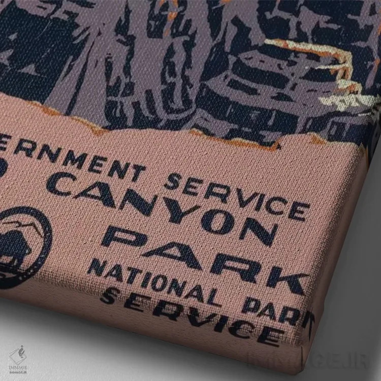 تابلو مدرن "پارک ملی گرند کانیون " اثر کتابخانه کنگره - نمای نزدیک بافت بوم