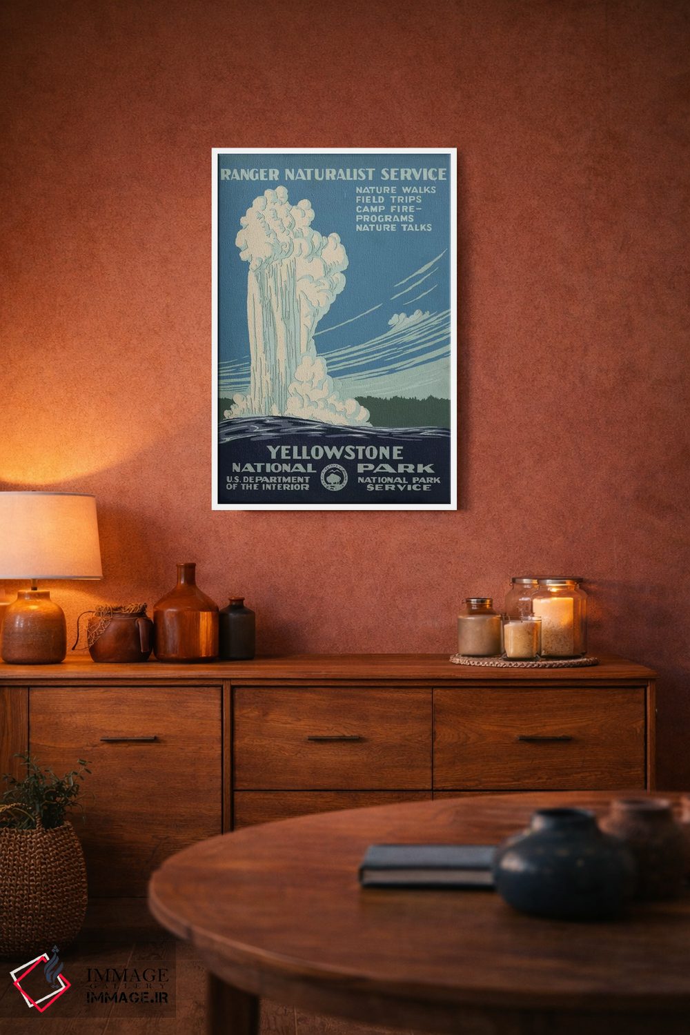 تابلو مدرن "پارک ملی یلو استون " اثر کتابخانه کنگره - D2W