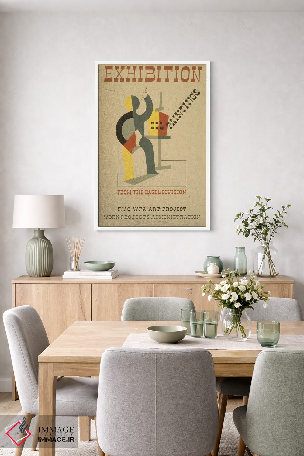 تابلو مدرن "پروژه هنری WPA: نقاشی های رنگ روغن از بخش ایزل" اثر کتابخانه کنگره - D6W