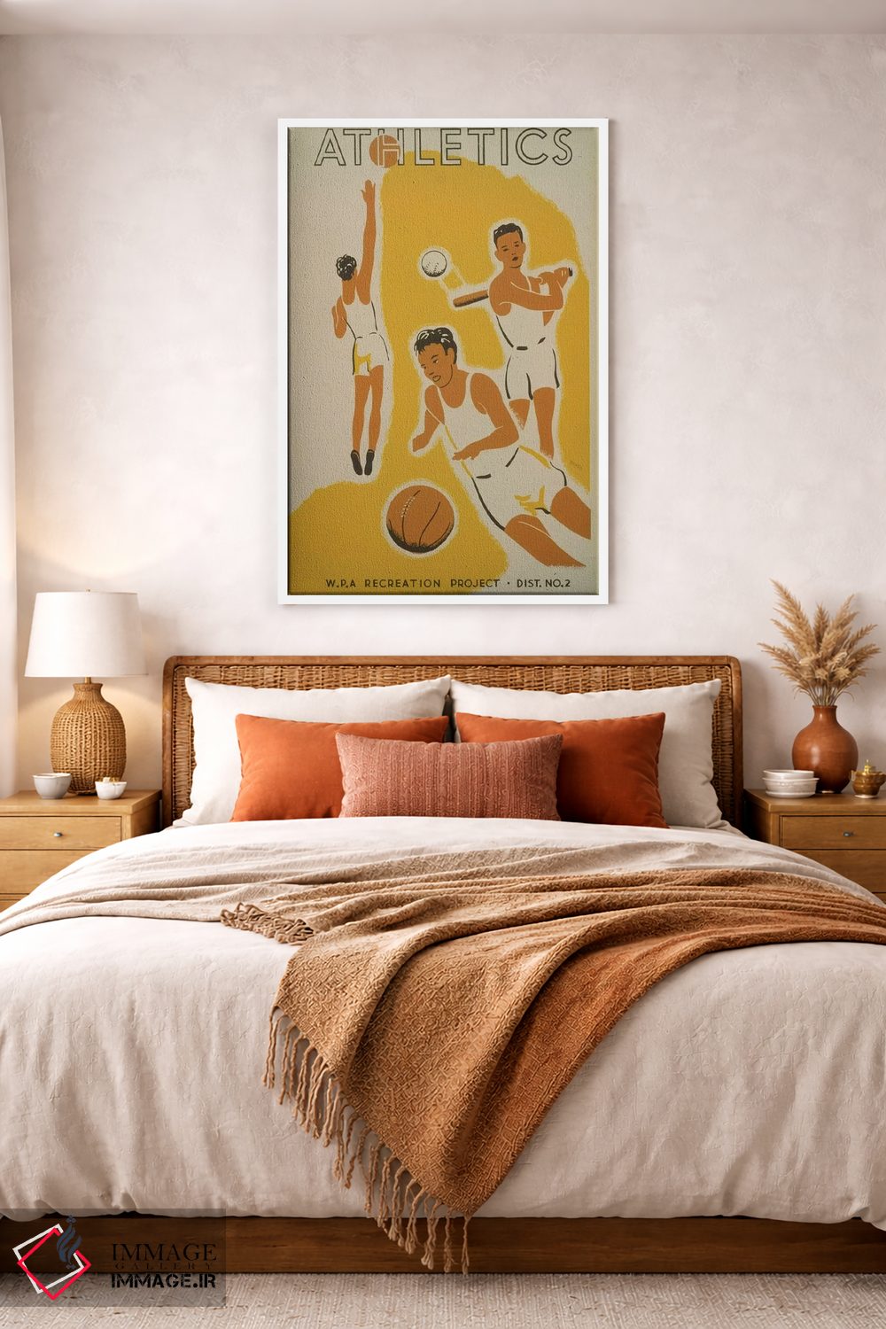 تابلو مدرن "پروژه تفریحی WPA: ورزش ۲" اثر کتابخانه کنگره - D4W