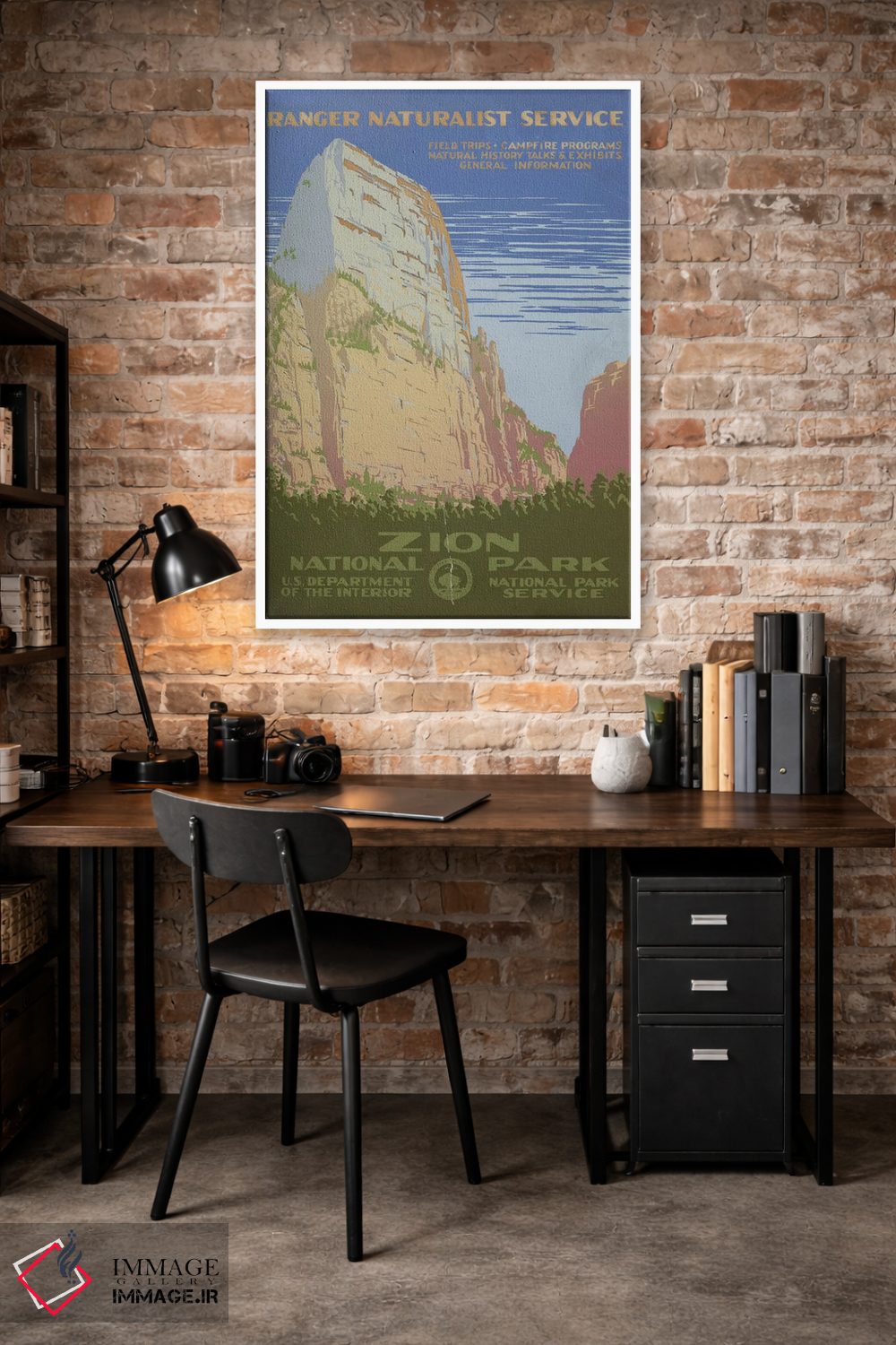 تابلو مدرن "پارک ملی زایون " اثر کتابخانه کنگره - D2W