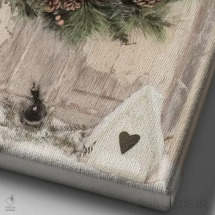 تابلو دکوراتیو ایستگاه تغذیه ۱ اثر لری دیتر - نمای نزدیک بافت بوم