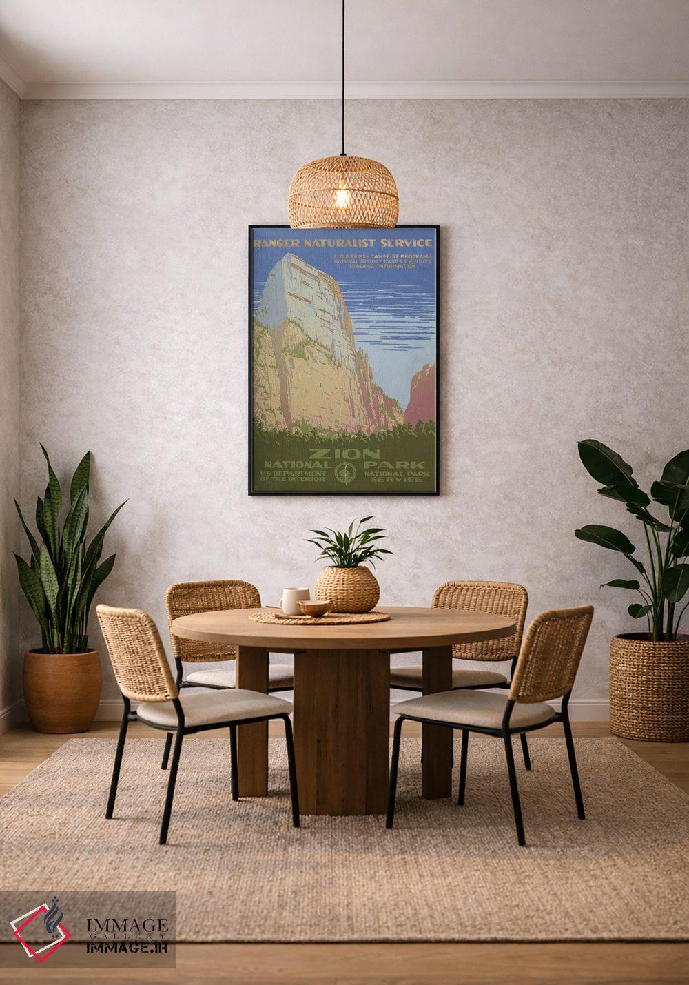 تابلو مدرن "پارک ملی زایون " اثر کتابخانه کنگره - D4B