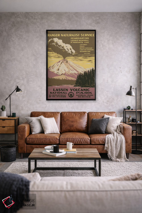 تابلو مدرن "پارک ملی آتشفشانی لاسن " اثر کتابخانه کنگره - D2B