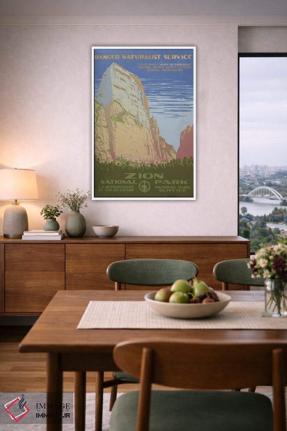 تابلو مدرن "پارک ملی زایون " اثر کتابخانه کنگره - D6W