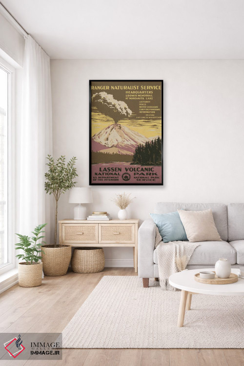 تابلو مدرن "پارک ملی آتشفشانی لاسن " اثر کتابخانه کنگره - D4B
