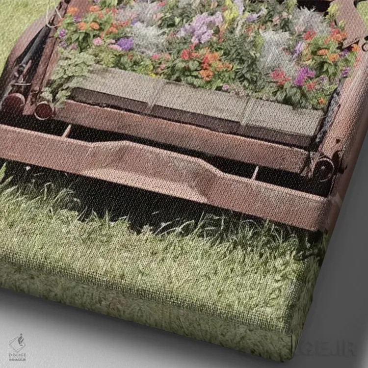 تابلو دکوراتیو مزرعه رویاها اثر لری دیتر - نمای نزدیک بافت بوم