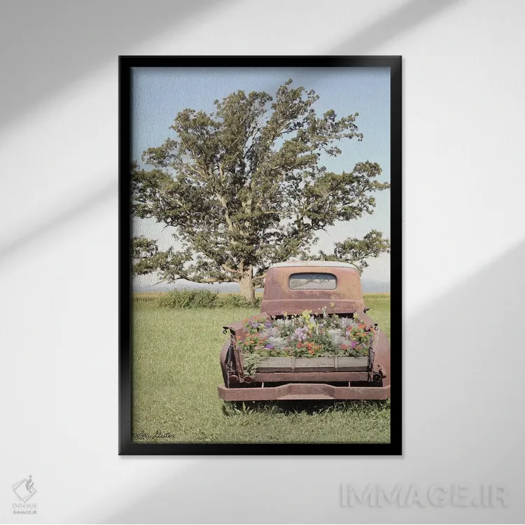 تابلو دکوراتیو مزرعه رویاها اثر لری دیتر - نمای قابدار مشکی