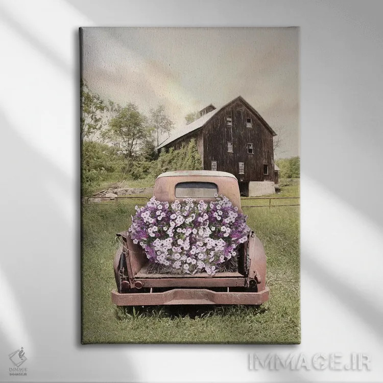 تابلو مدرن "کامیون پتونیا" اثر لری دیتر - نمای روبهرو روی دیوار