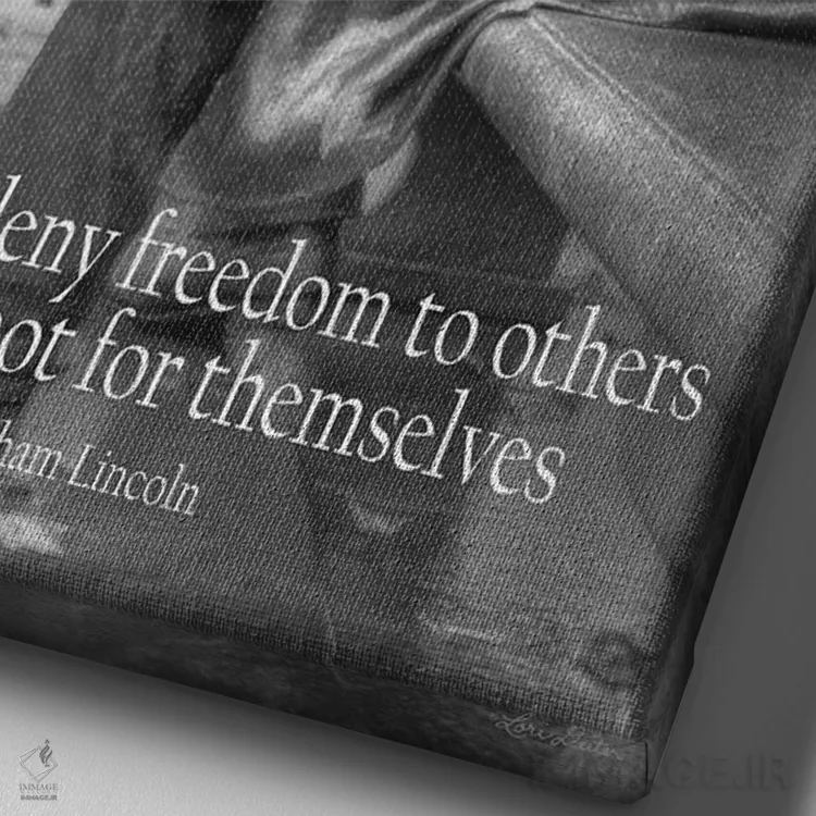 تابلو دکوراتیو "آزادی برای دیگران" اثر لری دیتر - نمای نزدیک بافت بوم