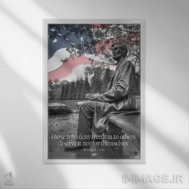 تابلو دکوراتیو "آزادی برای دیگران" اثر لری دیتر - نمای قابدار سفید