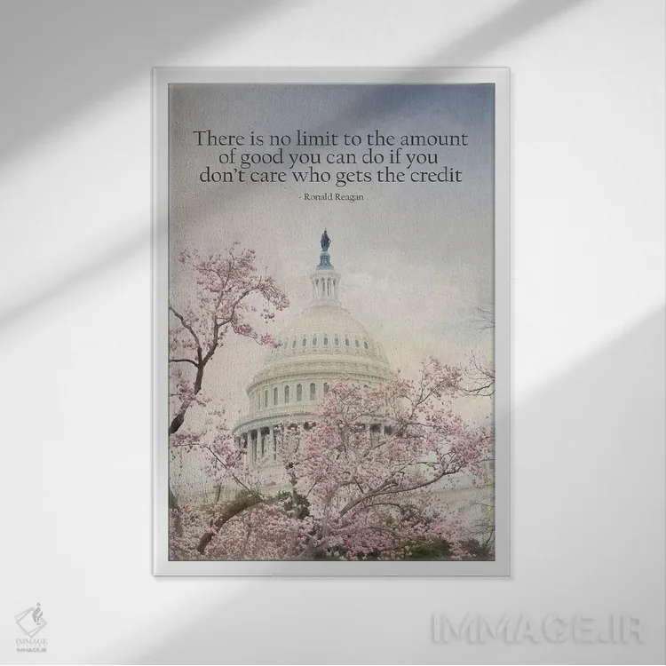 تابلو دکوراتیو بدون محدودیت اثر لری دیتر - نمای قابدار سفید