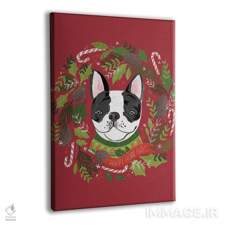 تابلو دکوراتیو "کریسمس و تعطیلات خوشحال " اثر لونی هریس - نمای پرسپکتیو محصول