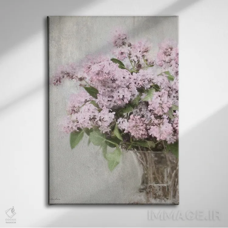تابلو دکوراتیو "بنفشه های جادویی" اثر لری دیتر - نمای روبهرو روی دیوار