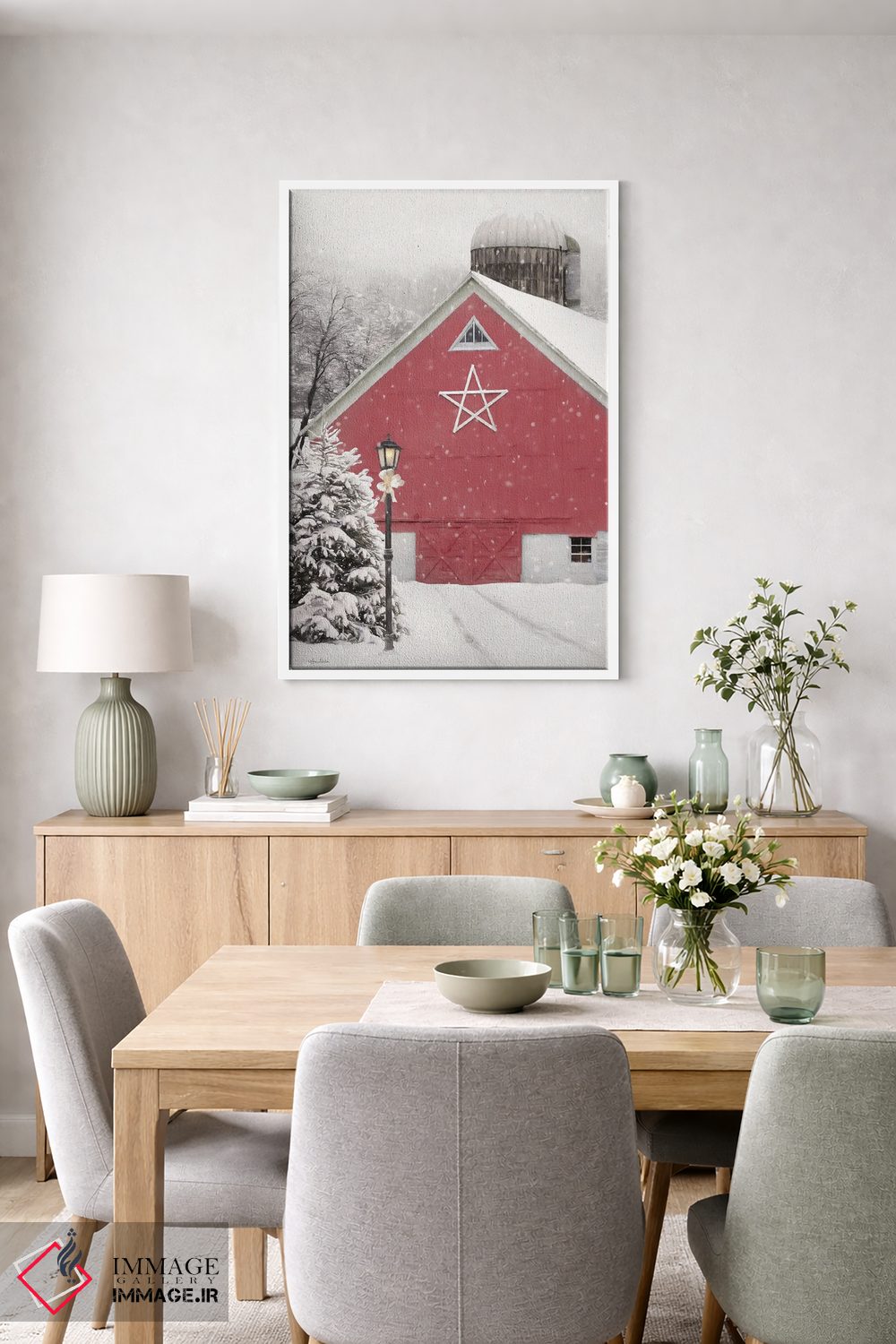 تابلو دکوراتیو اصطبل ستاره قرمز اثر لری دیتر - D6W