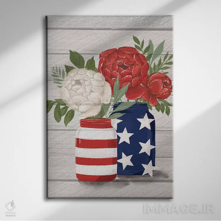 تابلو دکوراتیو "چهارم جولای در مزرعه ۳" اثر لونی هریس - نمای روبهرو روی دیوار