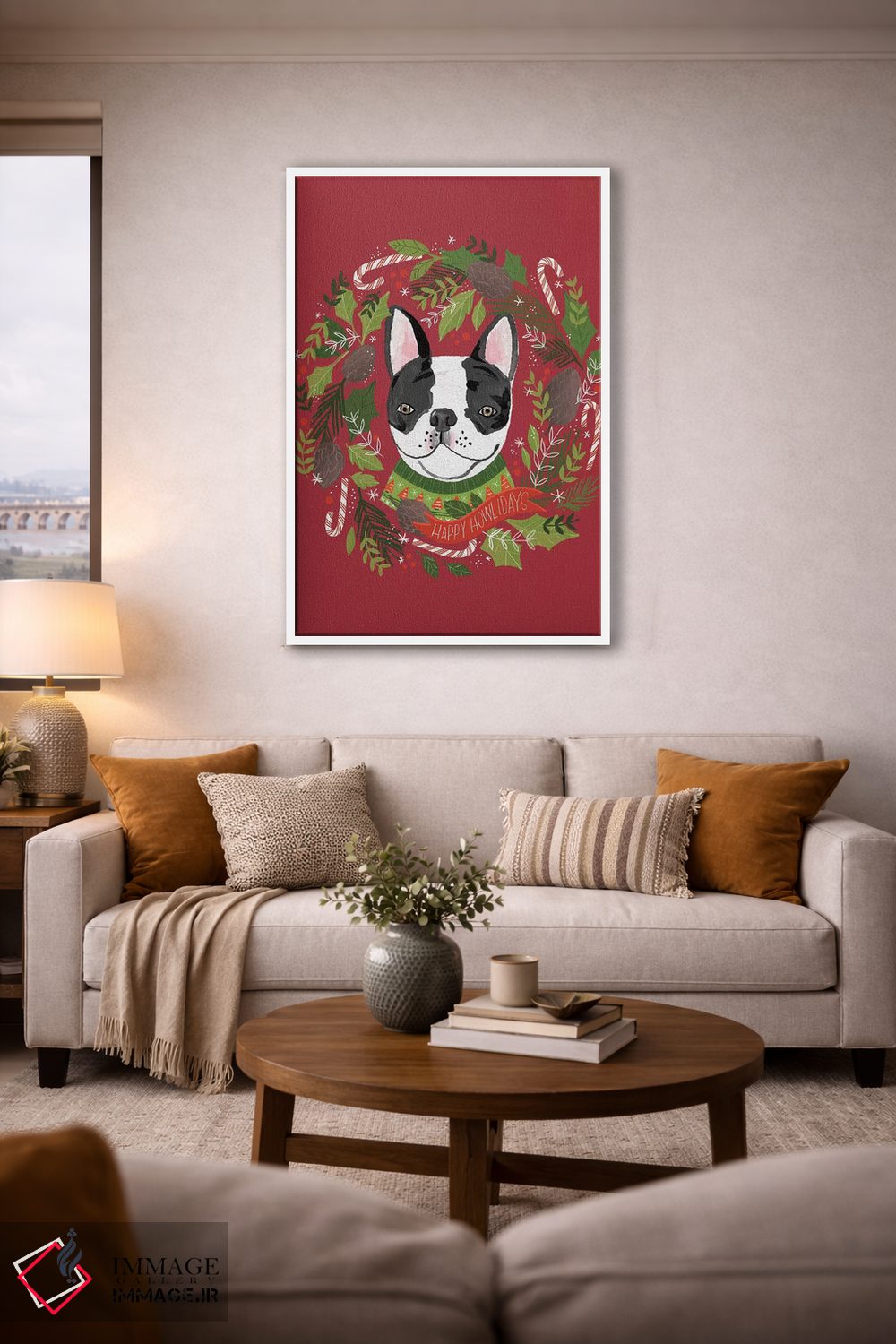 تابلو دکوراتیو "کریسمس و تعطیلات خوشحال " اثر لونی هریس - D3W