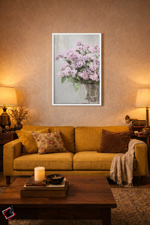 تابلو دکوراتیو "بنفشه های جادویی" اثر لری دیتر - D1W