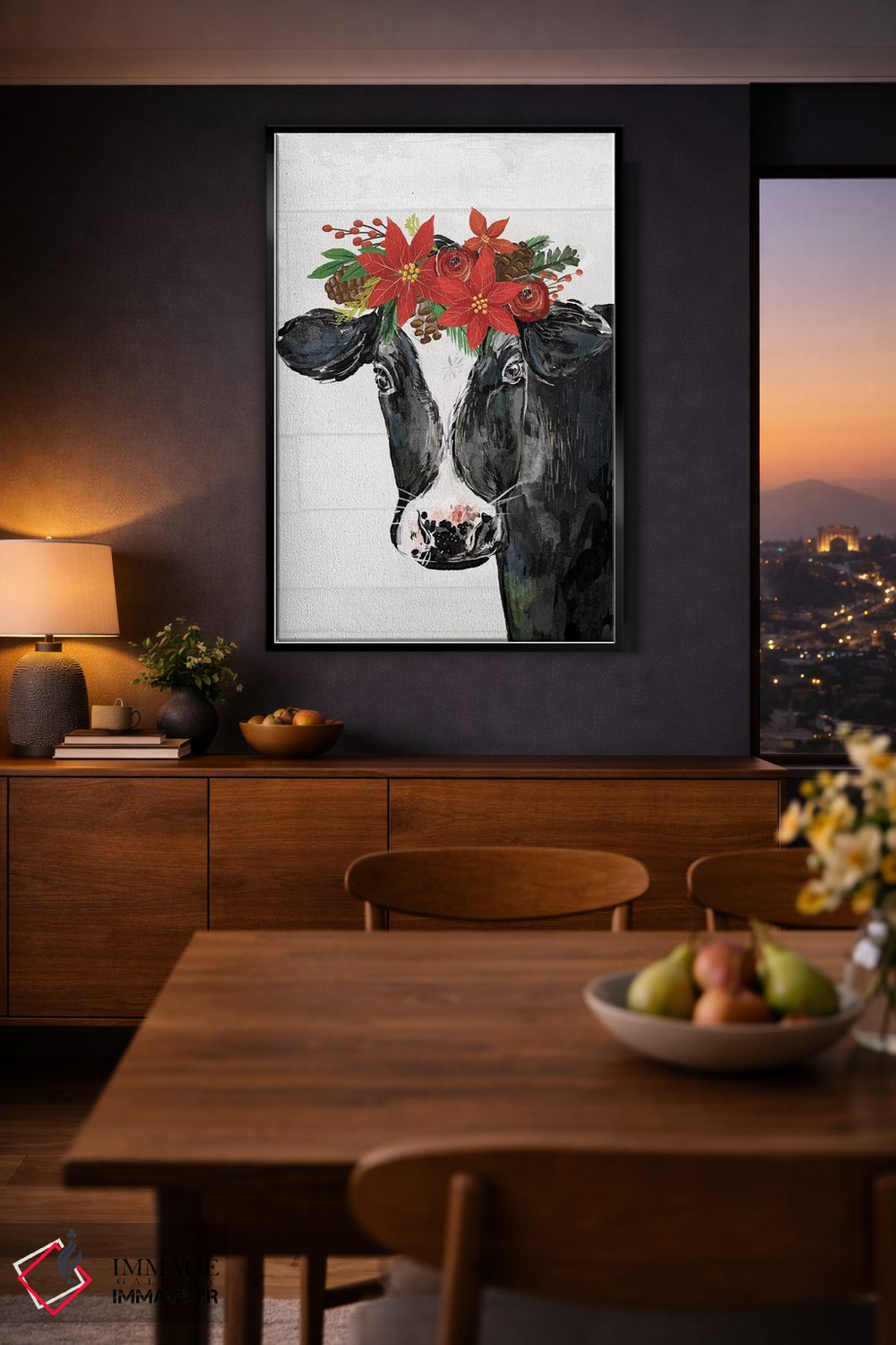 تابلو دکوراتیو "کریسمس روستایی ۳" اثر لونی هریس - D1B