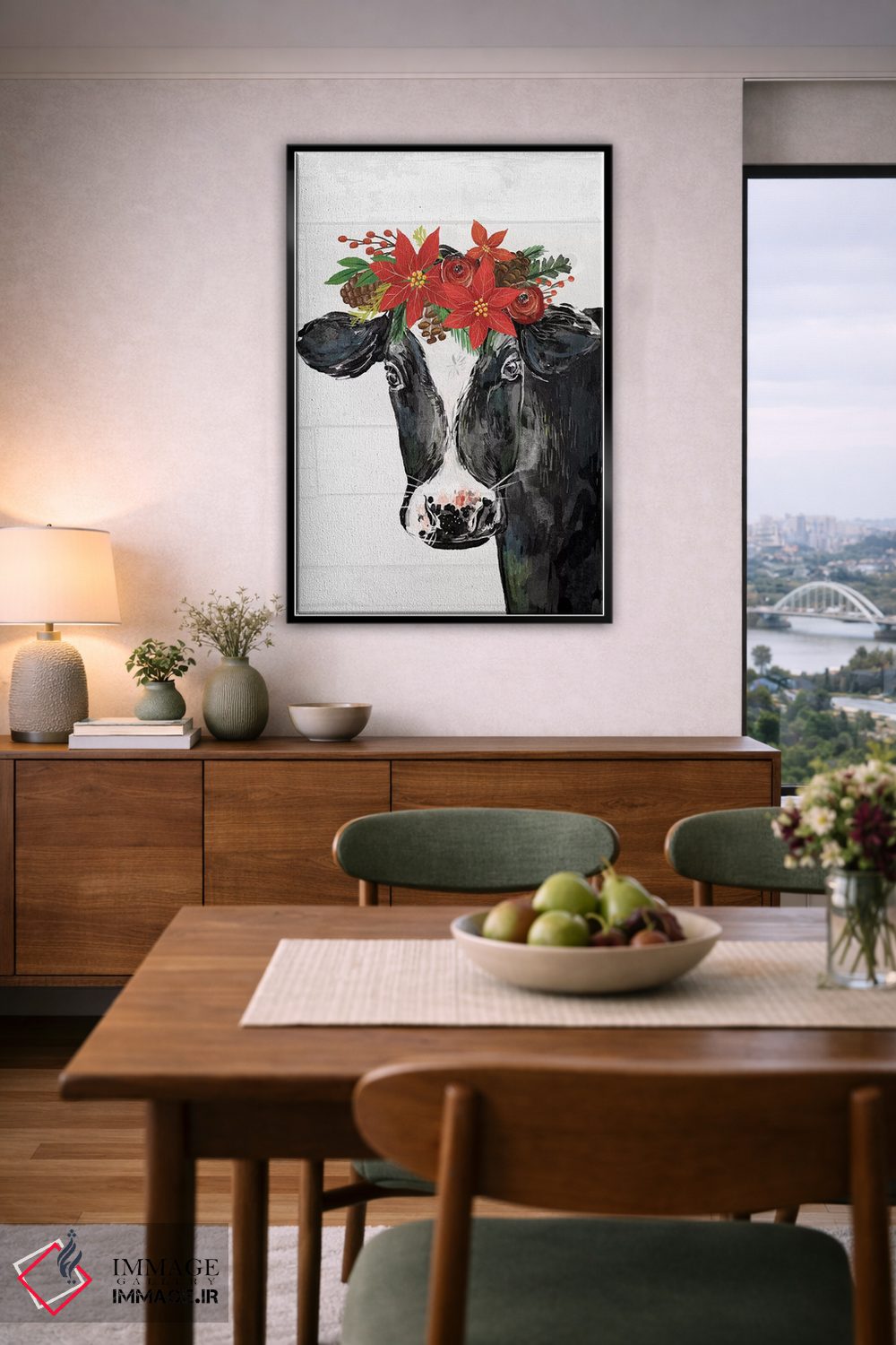 تابلو دکوراتیو "کریسمس روستایی ۳" اثر لونی هریس - D6B