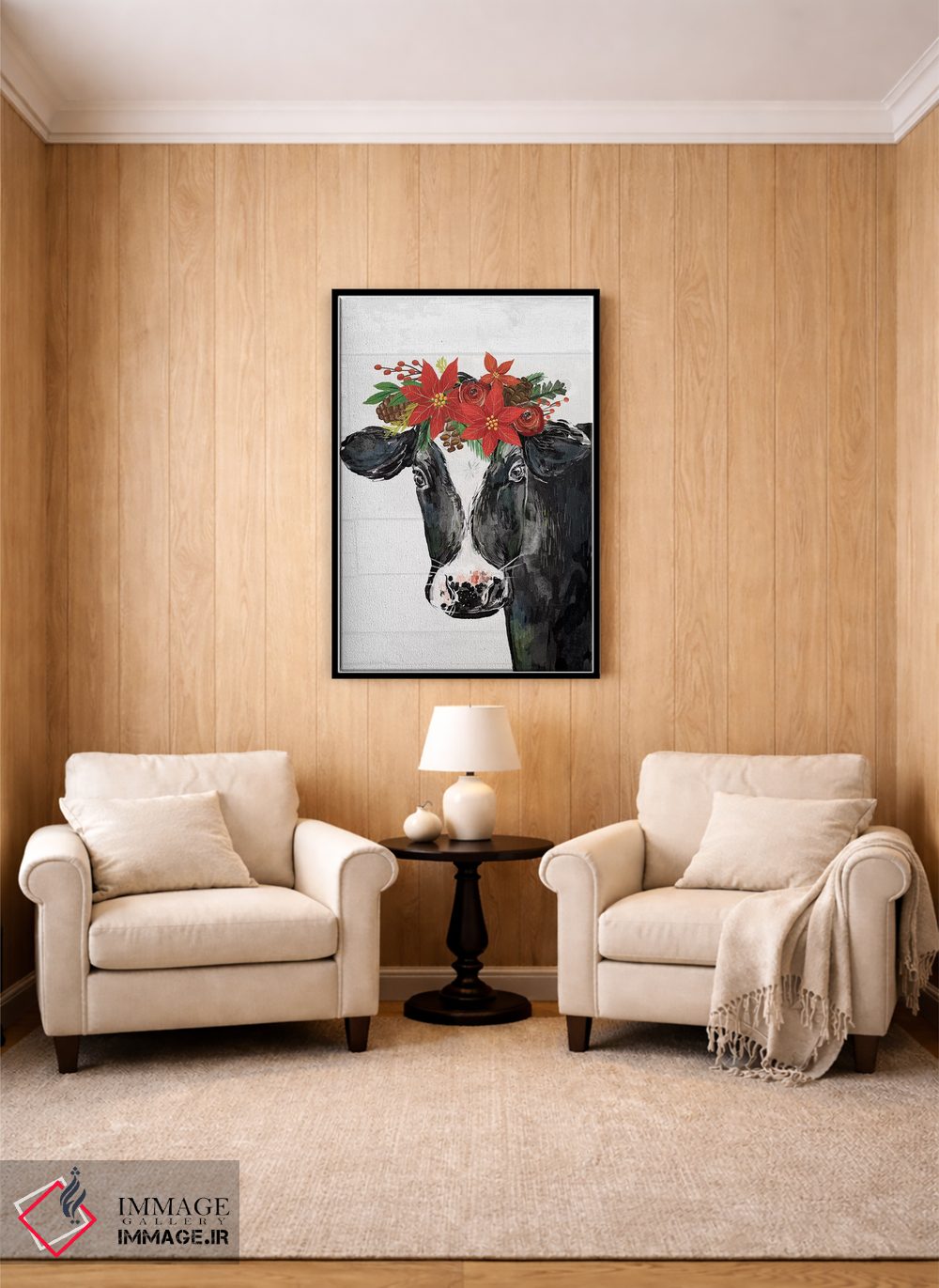 تابلو دکوراتیو "کریسمس روستایی ۳" اثر لونی هریس - D5B