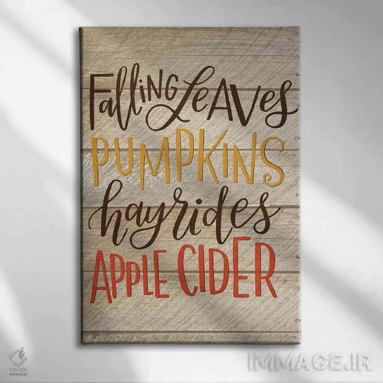 تابلو دکوراتیو "پاییز در روستا" اثر لونی هریس - نمای روبهرو روی دیوار